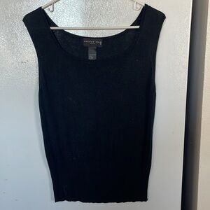 August Silk Black Sleeveless Top